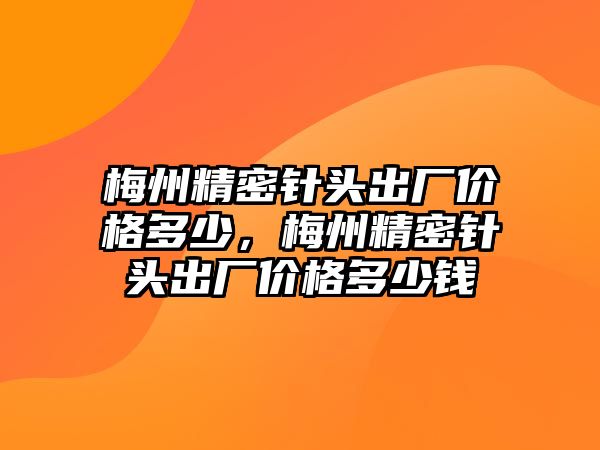 梅州精密針頭出廠價(jià)格多少，梅州精密針頭出廠價(jià)格多少錢