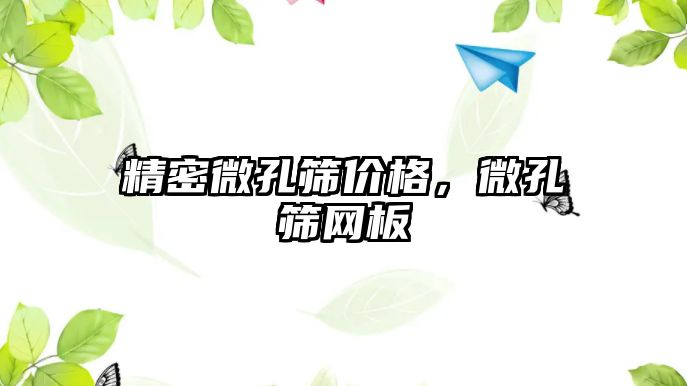 精密微孔篩價(jià)格，微孔篩網(wǎng)板