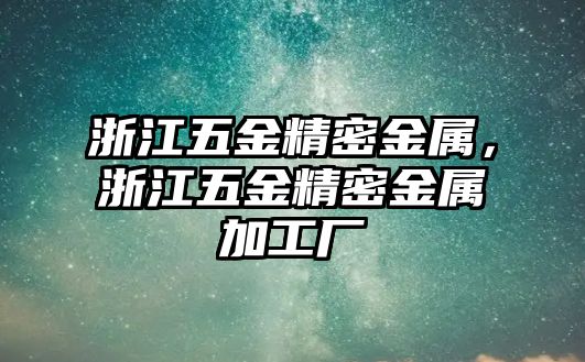 浙江五金精密金屬，浙江五金精密金屬加工廠