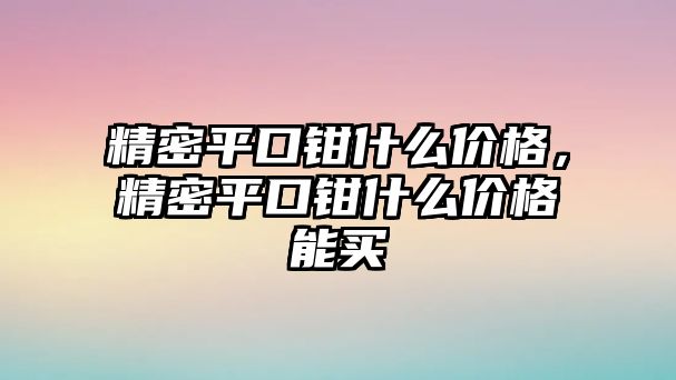 精密平口鉗什么價(jià)格，精密平口鉗什么價(jià)格能買