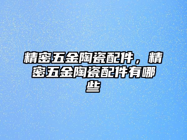 精密五金陶瓷配件，精密五金陶瓷配件有哪些