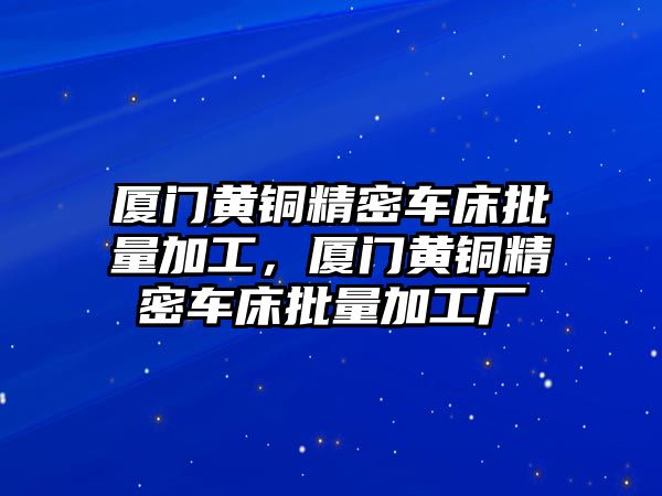 廈門黃銅精密車床批量加工，廈門黃銅精密車床批量加工廠