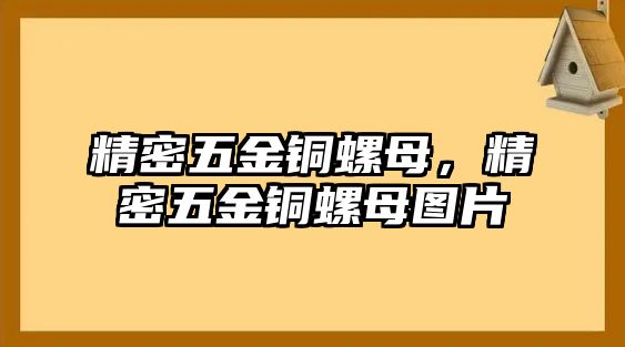 精密五金銅螺母，精密五金銅螺母圖片