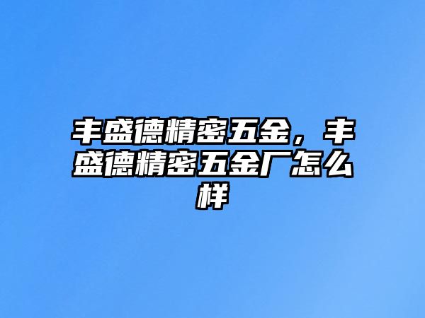 豐盛德精密五金，豐盛德精密五金廠怎么樣