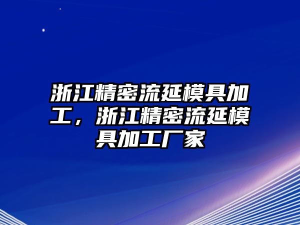 浙江精密流延模具加工，浙江精密流延模具加工廠家