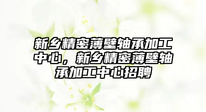 新鄉(xiāng)精密薄壁軸承加工中心，新鄉(xiāng)精密薄壁軸承加工中心招聘