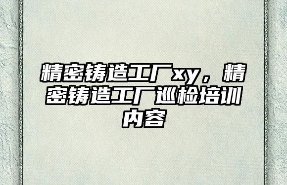 精密鑄造工廠xy，精密鑄造工廠巡檢培訓(xùn)內(nèi)容