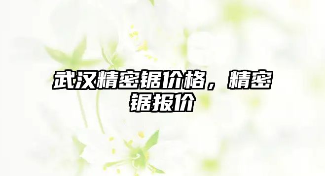 武漢精密鋸價格，精密鋸報價