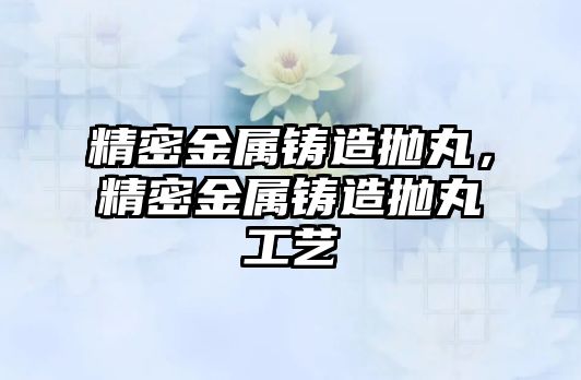 精密金屬鑄造拋丸，精密金屬鑄造拋丸工藝