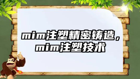 mim注塑精密鑄造，mim注塑技術(shù)