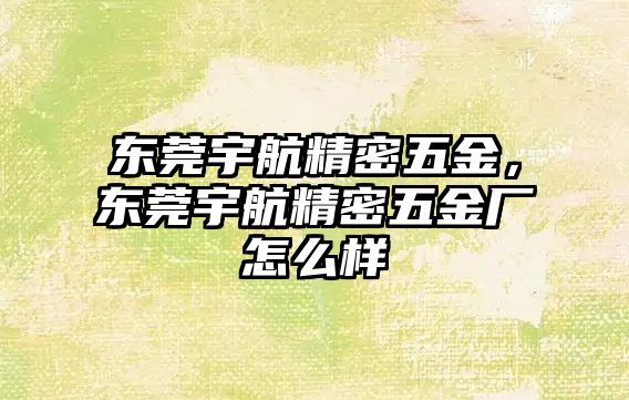 東莞宇航精密五金，東莞宇航精密五金廠怎么樣