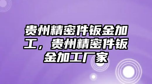 貴州精密件鈑金加工，貴州精密件鈑金加工廠家