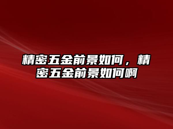 精密五金前景如何，精密五金前景如何啊