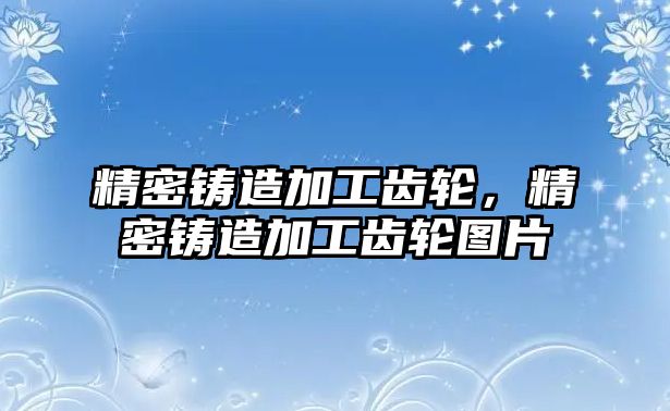 精密鑄造加工齒輪，精密鑄造加工齒輪圖片