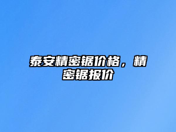 泰安精密鋸價格，精密鋸報價