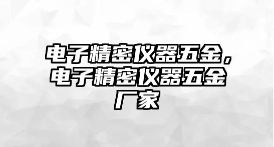 電子精密儀器五金，電子精密儀器五金廠(chǎng)家