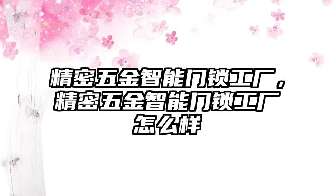 精密五金智能門鎖工廠，精密五金智能門鎖工廠怎么樣