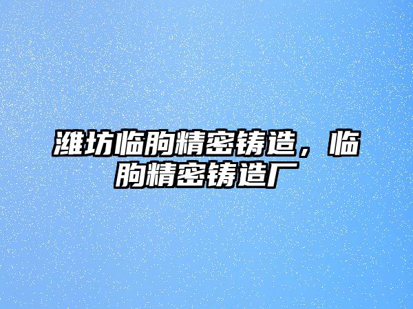 濰坊臨朐精密鑄造，臨朐精密鑄造廠