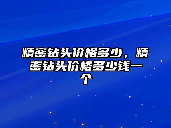 精密鉆頭價格多少，精密鉆頭價格多少錢一個