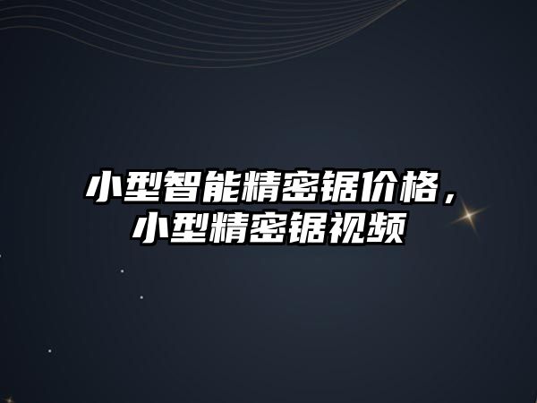 小型智能精密鋸價格，小型精密鋸視頻