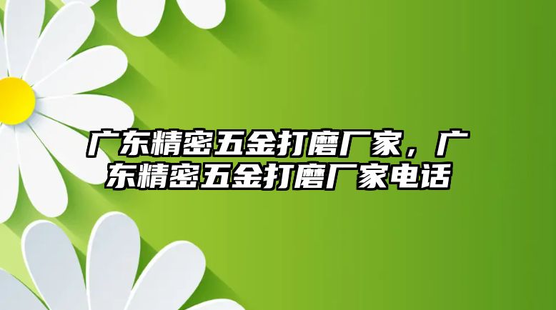 廣東精密五金打磨廠家，廣東精密五金打磨廠家電話