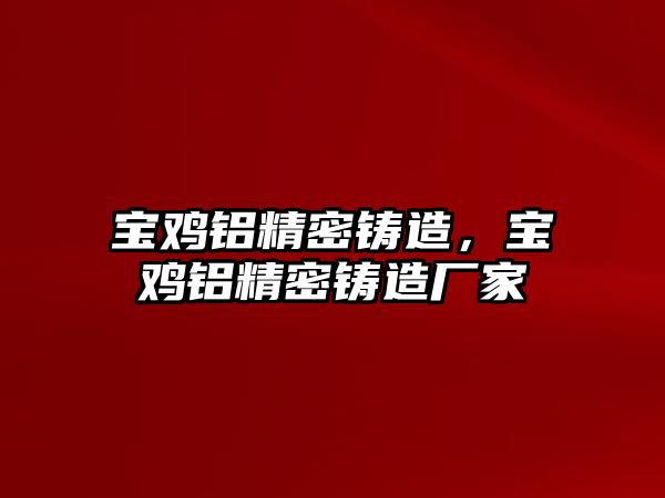 寶雞鋁精密鑄造，寶雞鋁精密鑄造廠家