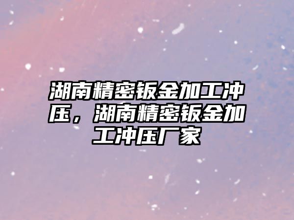 湖南精密鈑金加工沖壓，湖南精密鈑金加工沖壓廠家