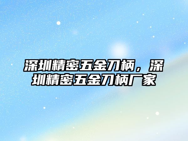 深圳精密五金刀柄，深圳精密五金刀柄廠家