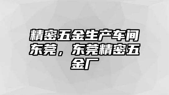 精密五金生產(chǎn)車間東莞，東莞精密五金廠