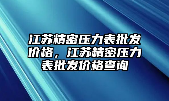 江蘇精密壓力表批發(fā)價(jià)格，江蘇精密壓力表批發(fā)價(jià)格查詢