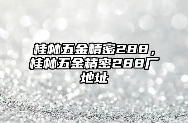 桂林五金精密288，桂林五金精密288廠地址