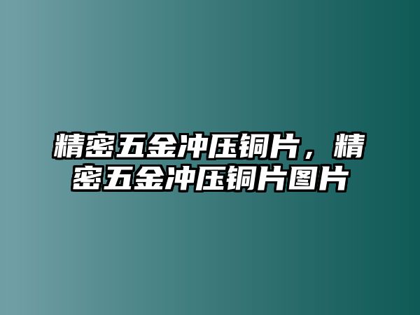 精密五金沖壓銅片，精密五金沖壓銅片圖片