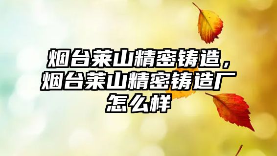 煙臺萊山精密鑄造，煙臺萊山精密鑄造廠怎么樣