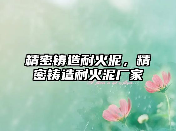 精密鑄造耐火泥，精密鑄造耐火泥廠家