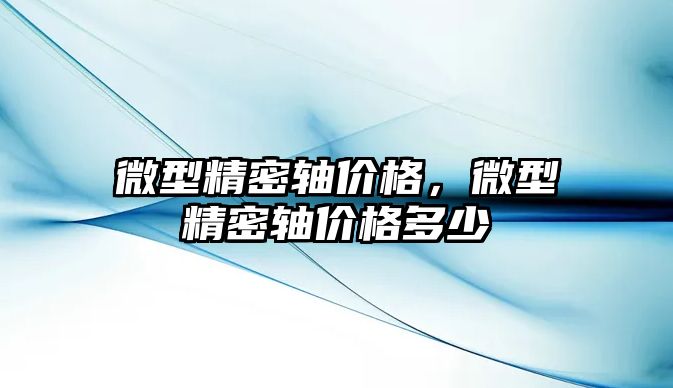 微型精密軸價格，微型精密軸價格多少