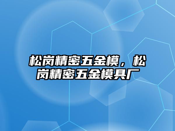 松崗精密五金模，松崗精密五金模具廠