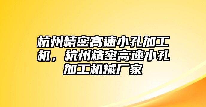 杭州精密高速小孔加工機(jī)，杭州精密高速小孔加工機(jī)械廠家