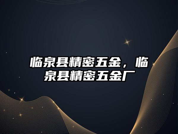 臨泉縣精密五金，臨泉縣精密五金廠