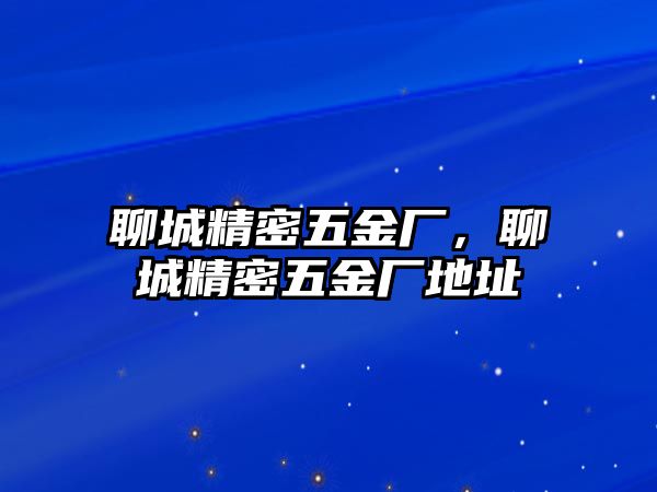 聊城精密五金廠，聊城精密五金廠地址