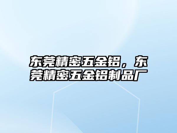 東莞精密五金鋁，東莞精密五金鋁制品廠