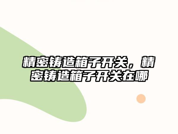 精密鑄造箱子開關(guān)，精密鑄造箱子開關(guān)在哪