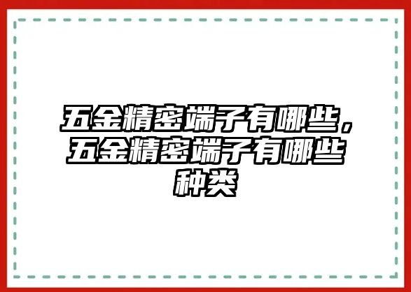 五金精密端子有哪些，五金精密端子有哪些種類