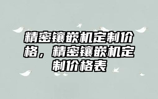 精密鑲嵌機(jī)定制價(jià)格，精密鑲嵌機(jī)定制價(jià)格表