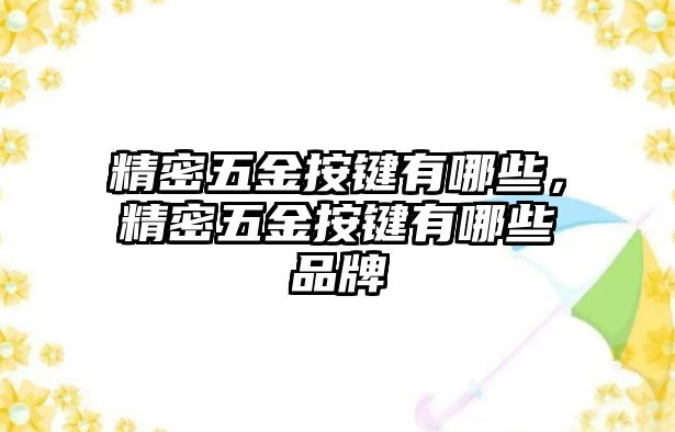 精密五金按鍵有哪些，精密五金按鍵有哪些品牌