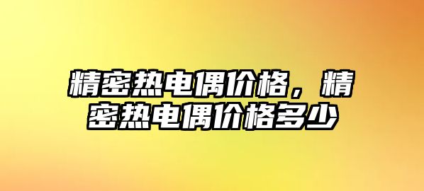 精密熱電偶價格，精密熱電偶價格多少