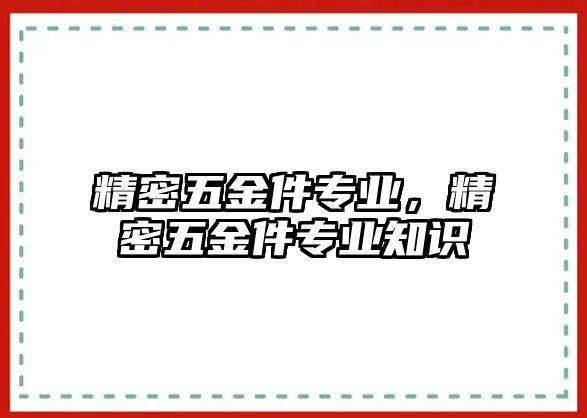 精密五金件專業(yè)，精密五金件專業(yè)知識