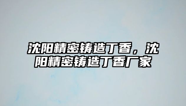 沈陽精密鑄造丁香，沈陽精密鑄造丁香廠家