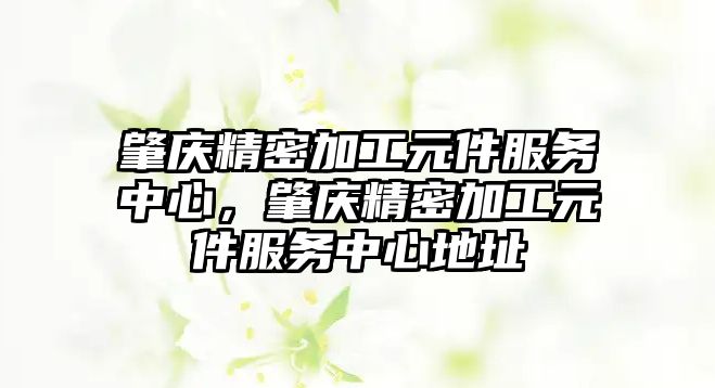 肇慶精密加工元件服務(wù)中心，肇慶精密加工元件服務(wù)中心地址