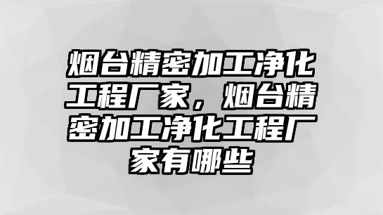 煙臺(tái)精密加工凈化工程廠家，煙臺(tái)精密加工凈化工程廠家有哪些