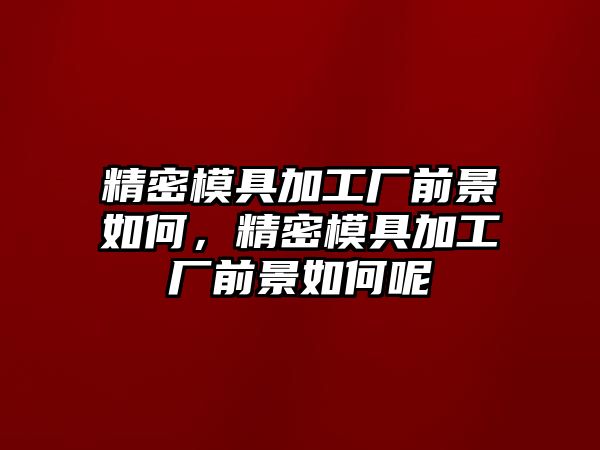 精密模具加工廠前景如何，精密模具加工廠前景如何呢